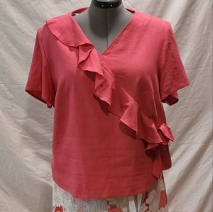 NWT Ruffle Accent Plus Size Top